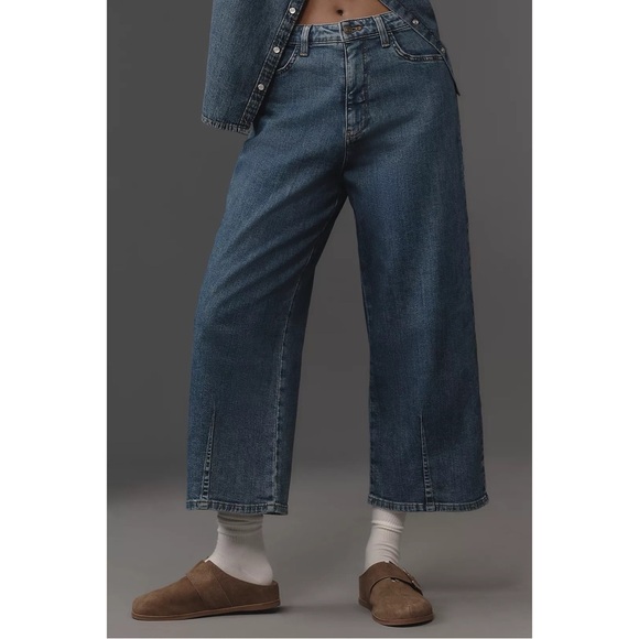 Anthropologie Denim - Anthropologie Pilcro The Kenna Mid-Rise Heritage Barrel Jeans Medium Indigo Blue